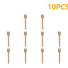 Ten natural wood honey dipper sticks shown individually.