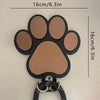Wooden Paw Print Dog Leash & Collar Wall Hanger