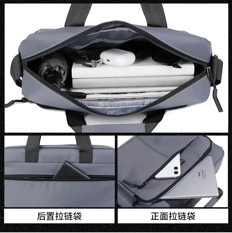 Large-Capacity Men's Messenger Bag with A4 Compatibility