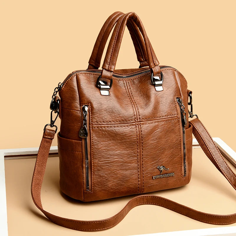 Vintage-Inspired Crossbody Bag with Roomy Interior