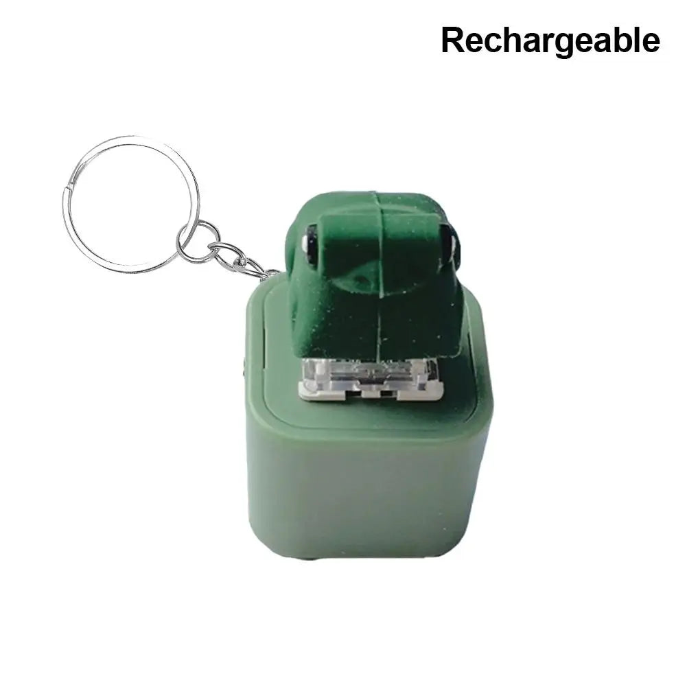 Croaking Frog Fidget Toy Keychain with Sound and LED Lights