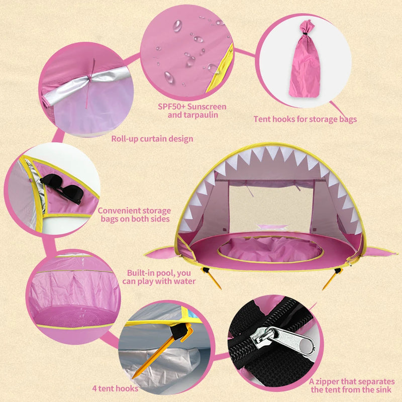 Pop-Up Baby Beach Tent with Integrated Pool