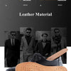 A pair of tan leather insoles for men shown next to various men's shoes and product features.