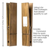 A pair of rustic wooden wall-mounted towel clips, designed for quick and easy hanging.