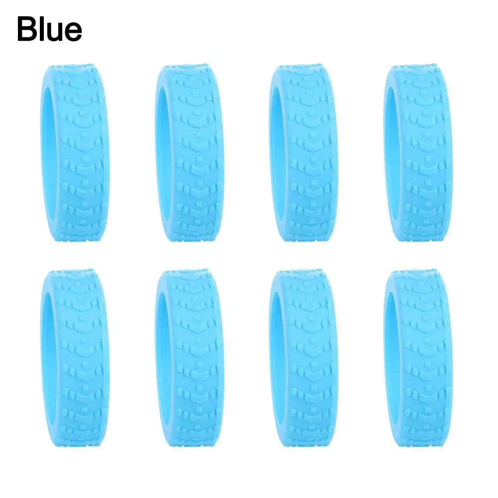 Silent Silicone Luggage Wheel Protectors (8-Pack)