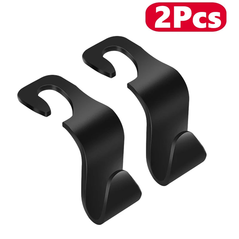 Car Seat Back Hooks with Headrest Hanger for Organizing Bags and Groceries