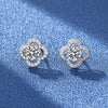 Four-Leaf Clover Moissanite Stud Earrings