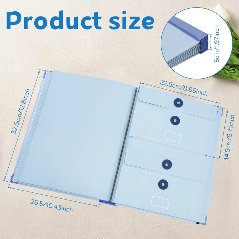 Organisateur de Documents Portable avec Rangement Multi-Poches