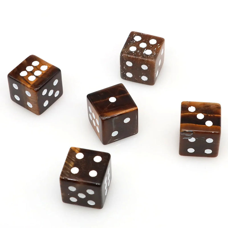 Würfel aus Naturstein D6 – Lapislazuli & Obsidian
