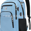 Sac à dos ordinateur portable de voyage d'affaires bleu clair avec accents et sangles noires
