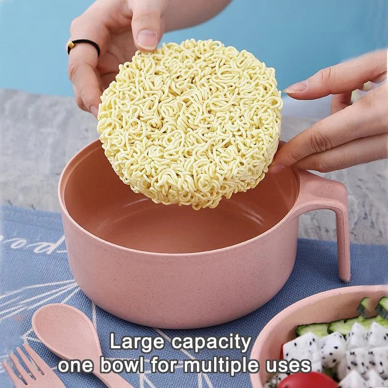 Microwave Ramen Bowl Set with Lid & Utensils
