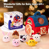 Interactive Plush Farm Barn with Stuffed Animals for Toddlers