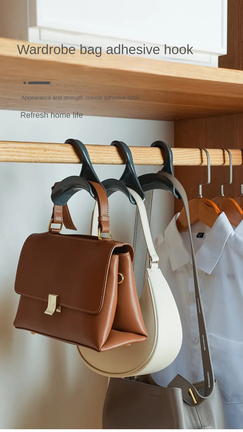 Space-Saving Closet Organizer Hooks for Bags, Hats & Scarves
