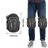 Black heavy-duty gel knee pads shown on a person's leg, measuring 165mm wide and 245mm high.