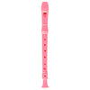Pink 8-hole soprano recorder with a cleaning rod