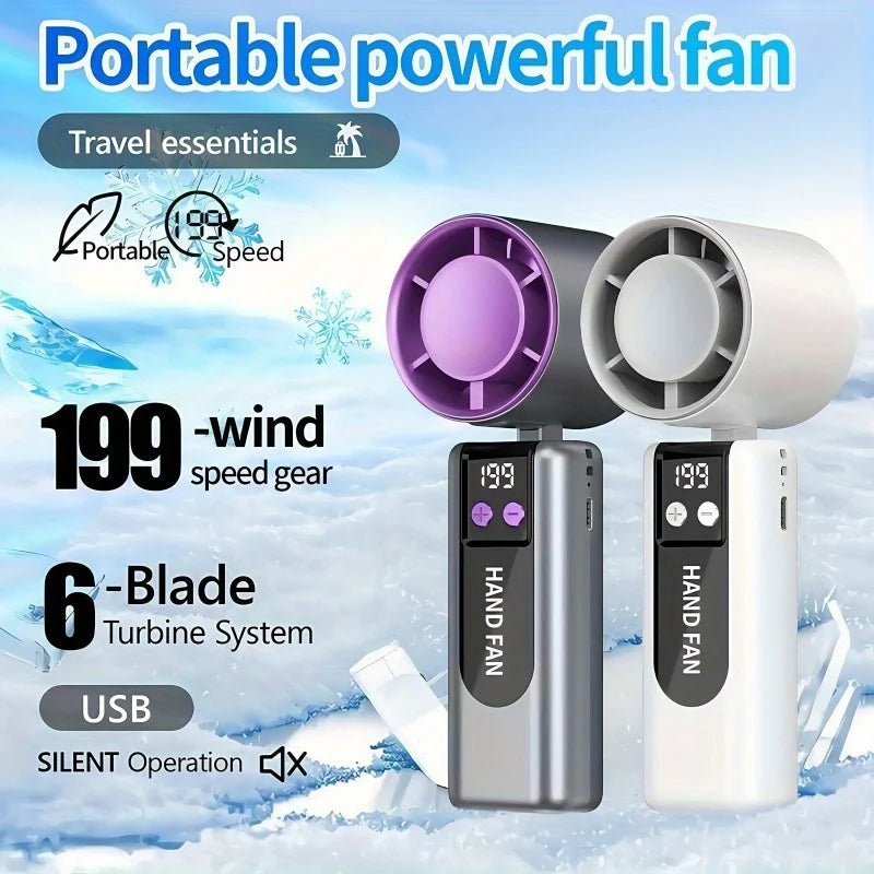Foldable Turbo Fan with 200 Speed Settings
