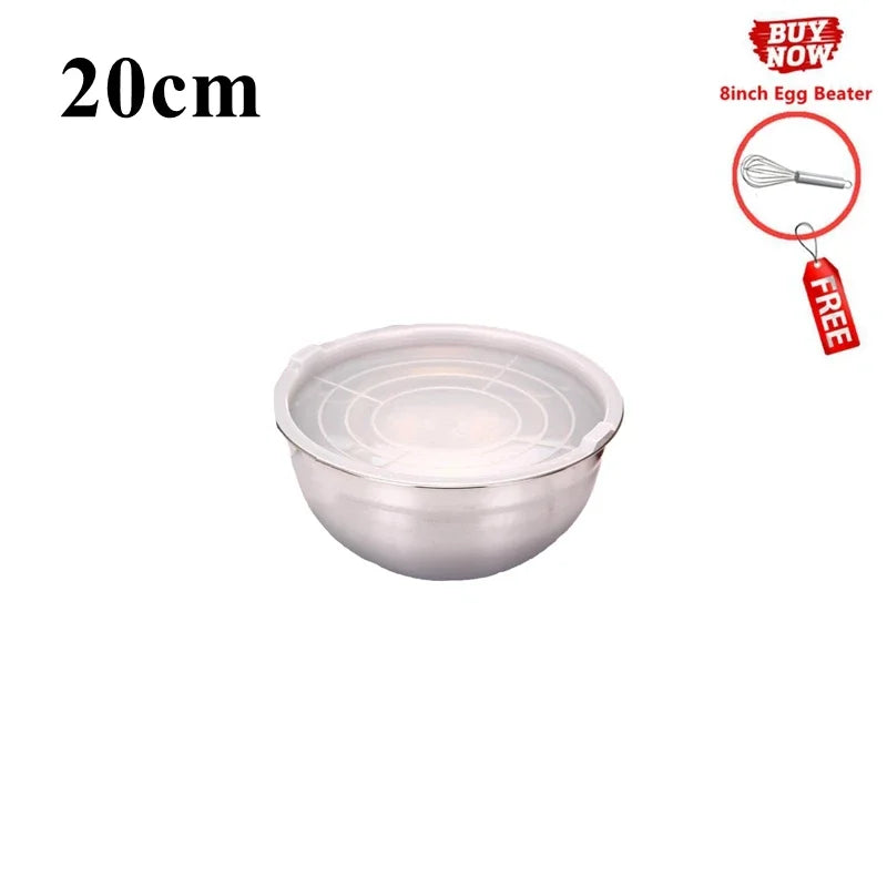 Juego de Bowls de Acero Inoxidable con Tapas Herméticas
