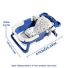 Collapsible Baby Bathtub with Thermometer and Floating Cushion