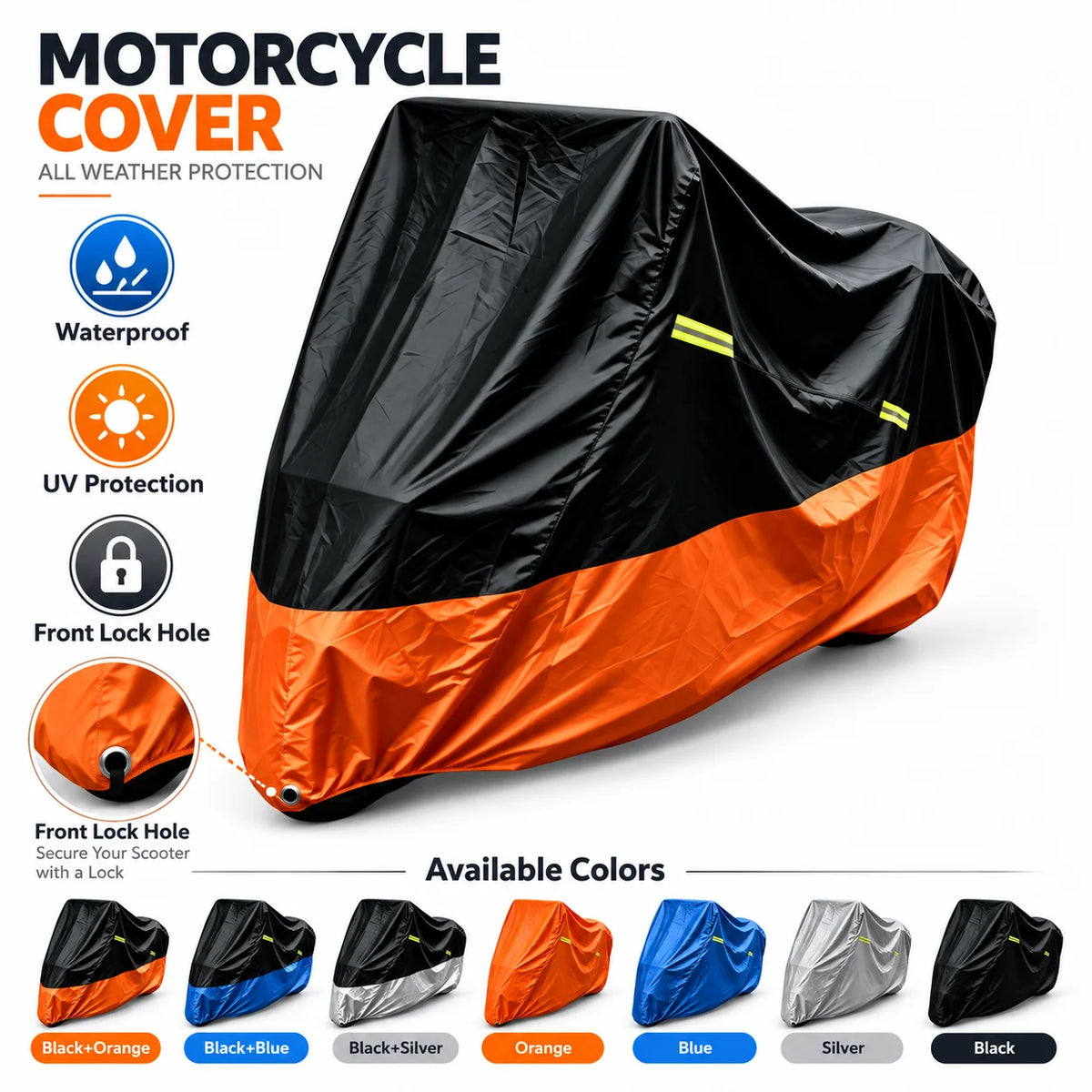 All-Weather Motorcycle Cover with UV Protection