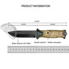 Full Tang Fixed Blade Knife with Ergonomic Rubber Handle