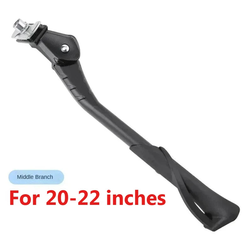 Black universal aluminum alloy bicycle kickstand for 20-22 inches
