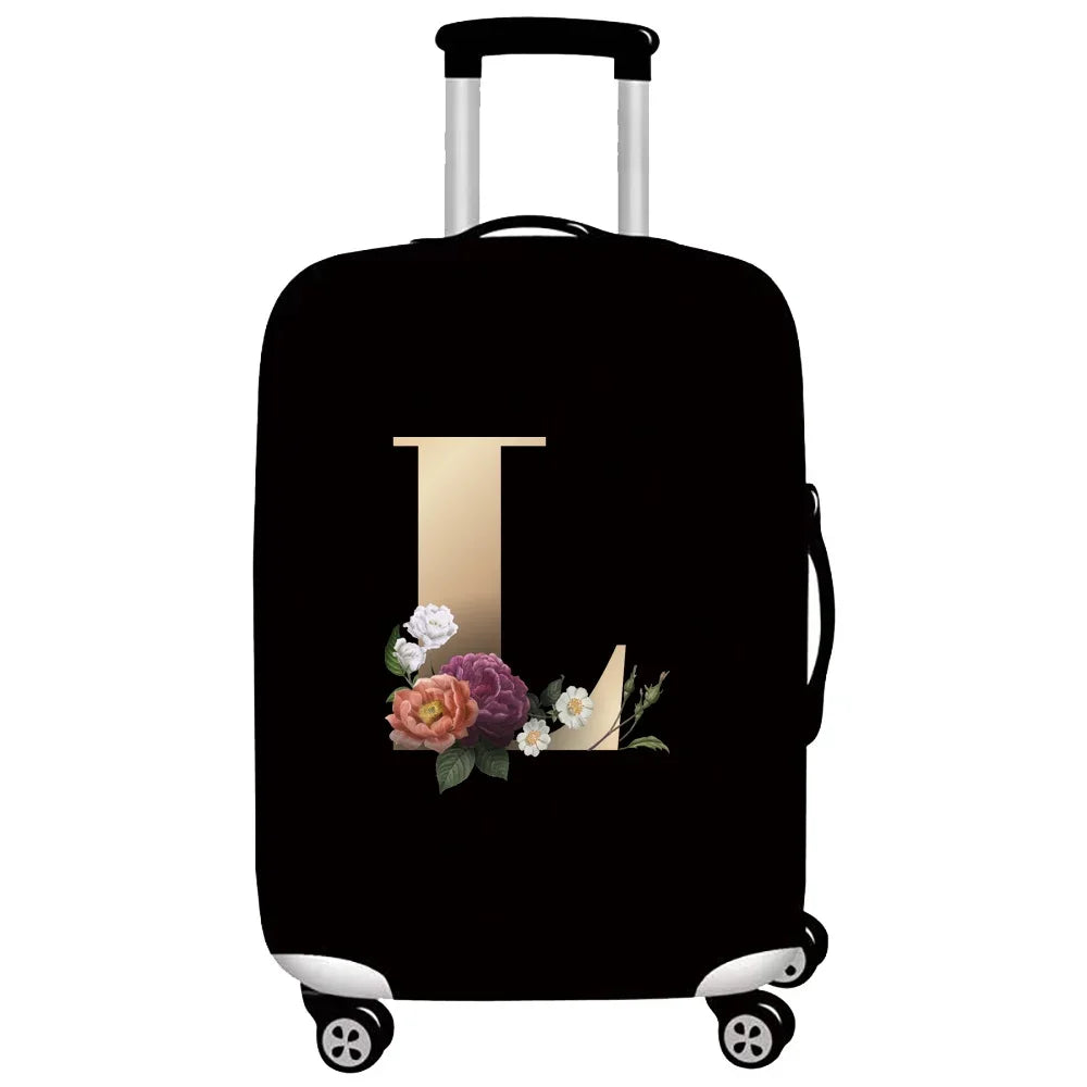Gold Letter Series Elastic Luggage Cover
