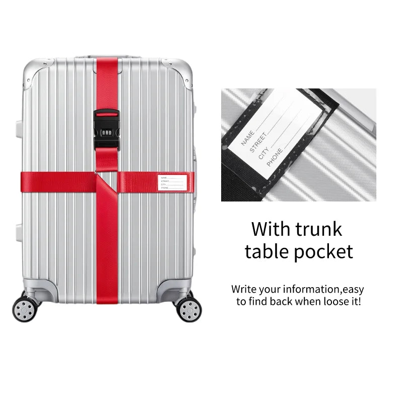 Anti-Theft Luggage Cross Strap with Adjustable Buckle