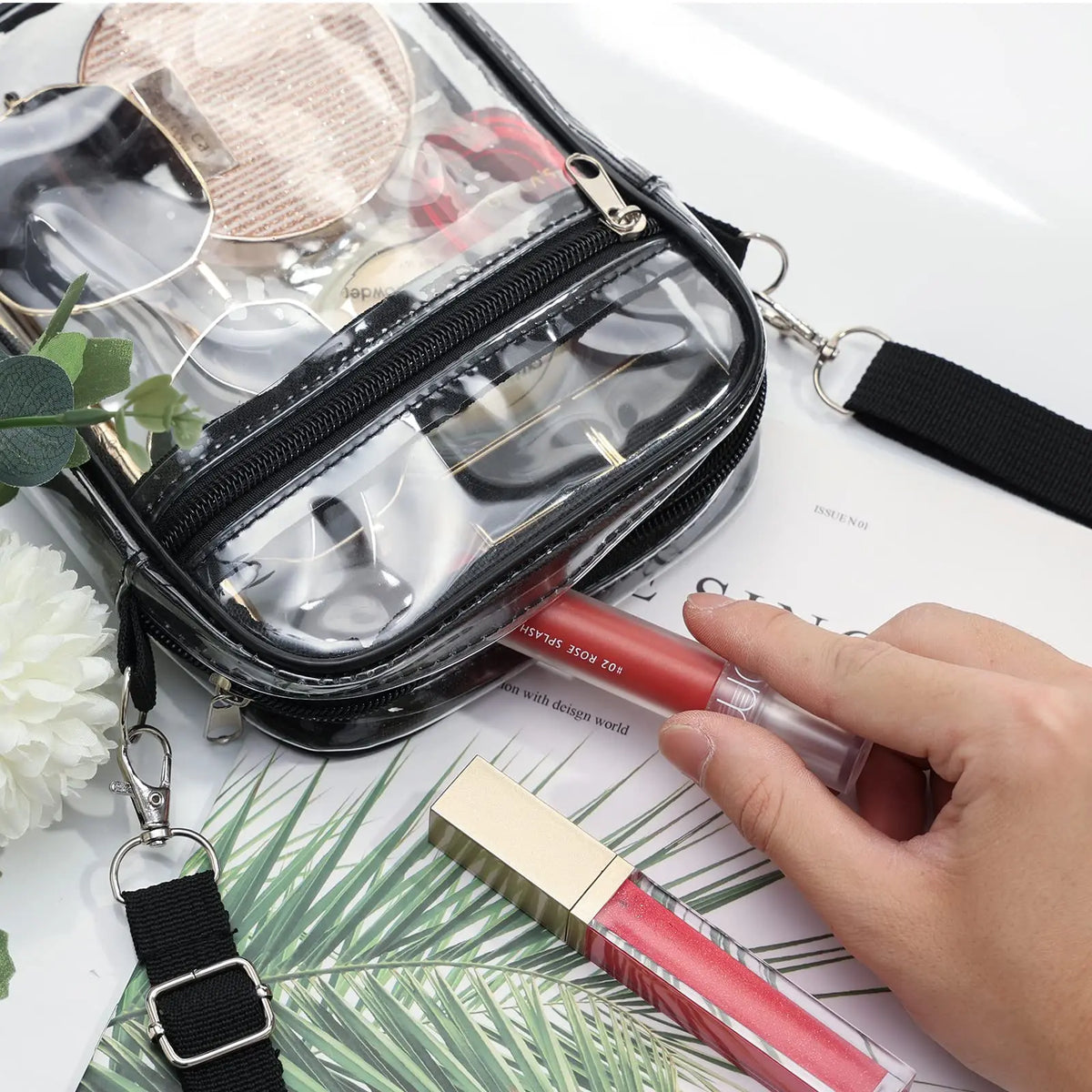 Clear Crossbody Bag – Stadium Approved Transparent PVC Purse