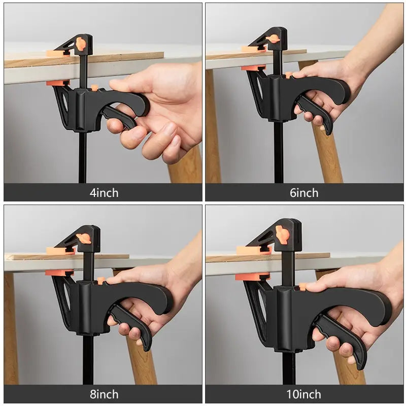 4-Inch Quick-Release Woodworking Bar Clamps (Set of 2 or 5)