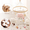 Wooden and Felt Crib Mobile with Cloud and Star Rattles