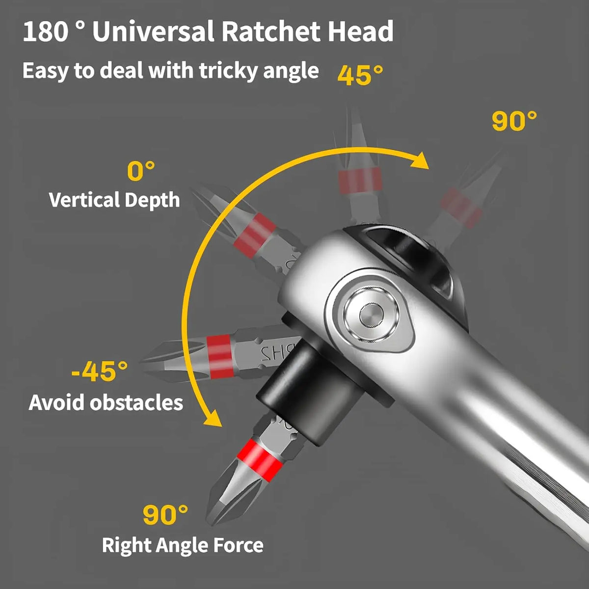 40-in-1 Magnetic Ratchet Screwdriver Set with Detachable Handle