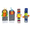 Soft Plush Baby Rattle Wrist and Foot Socks Set for Newborns