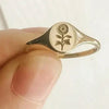 Bague d'Engagement Tournesol en Argent Sterling Personnalisée