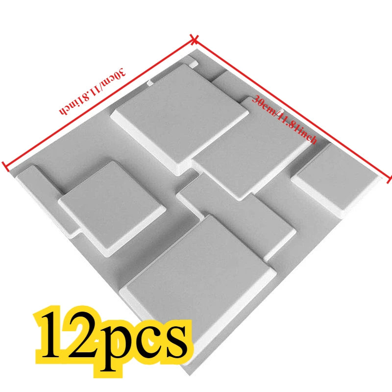 3D PVC Wall Panels - Waterproof Self-Adhesive