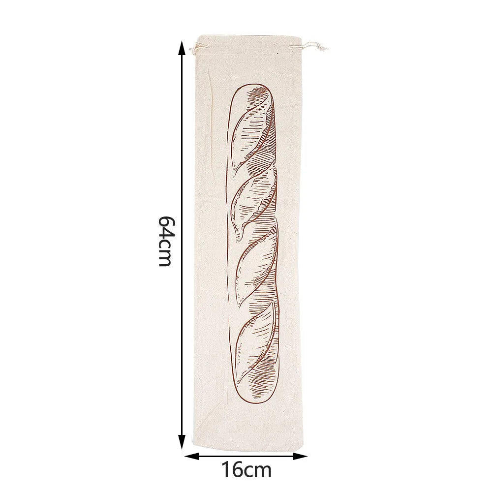 Reusable Linen Drawstring Bread Storage Bag