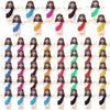 A collection of mini Jesus figurines in various colors and robes for Easter celebrations.