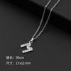 Initial Letter Pendant Necklace with Stainless Steel Chain