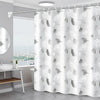 Lightweight PEVA Shower Curtain Liner with Leaf Pattern and Hooks