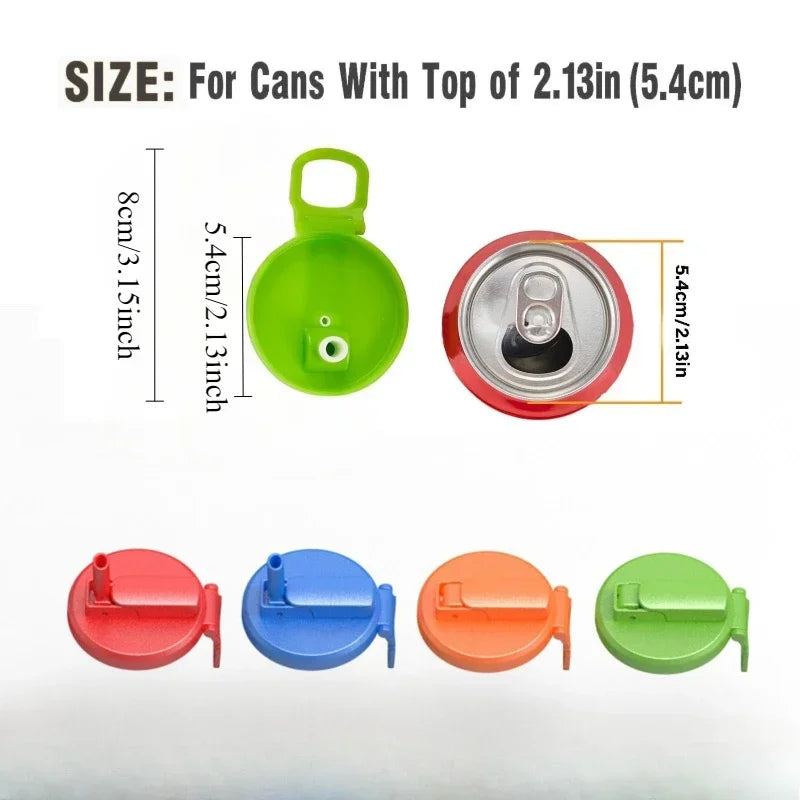 Reusable Silicone Soda Can Lid with Straw