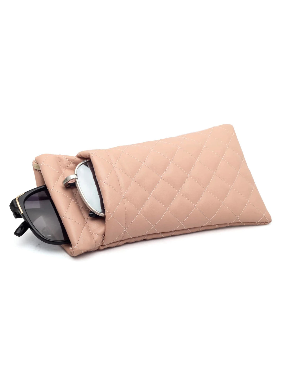 Double-Layer PU Leather Glasses Case with Soft Lining