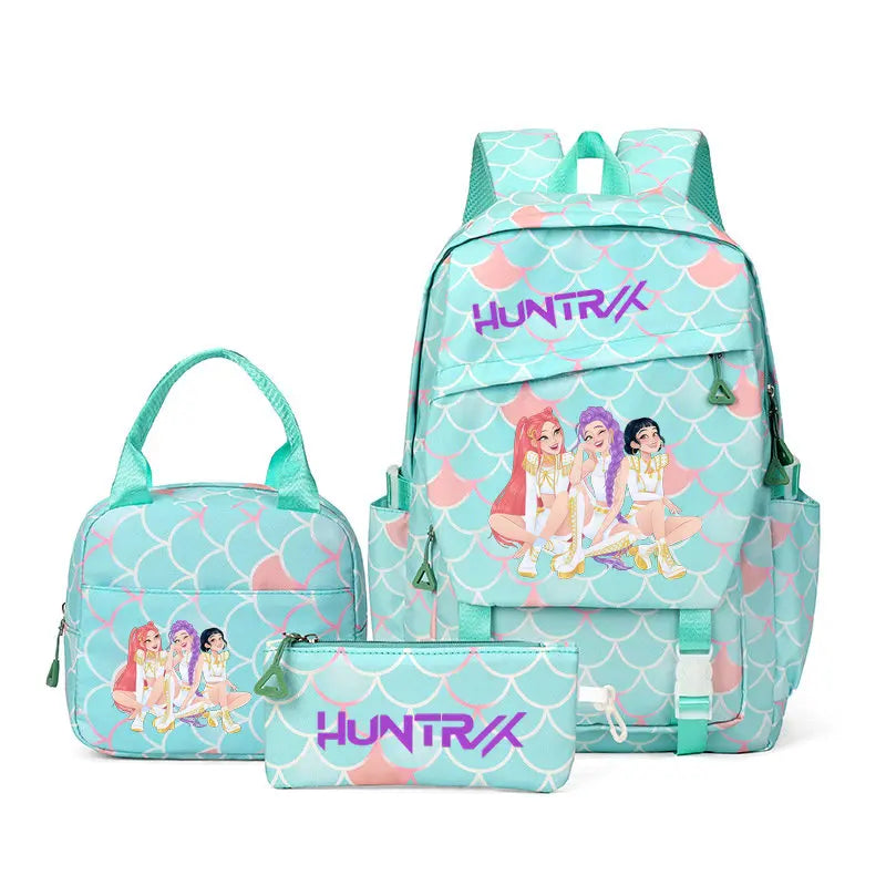 KPop Demon Hunters Backpack Set with Lunch Bag and Pencil Case
