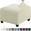 Stretchable Jacquard Footrest Ottoman Cover