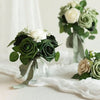 Set de Rosas Artificiales con Degradado Verde Bosque