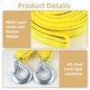 Yellow multi-layer wide and thicker rope with all-steel hook type carabiners