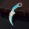 Blue Dragon Claw Folding Knife Model - 18cm Collectible Tactical Karambit