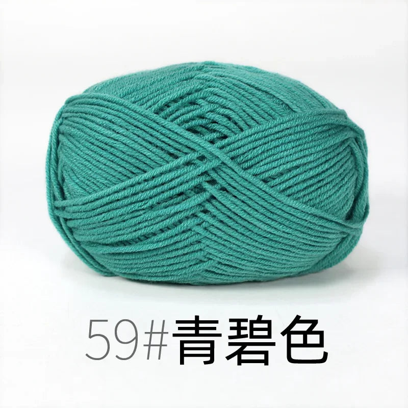 4-Ply Soft Cotton Blend Yarn for Knitting and Crochet