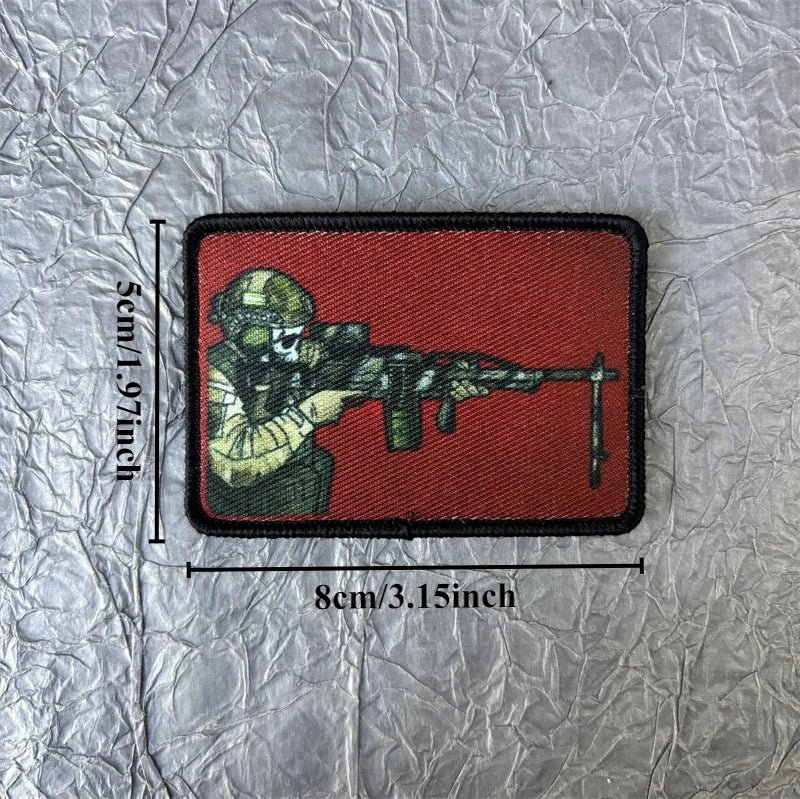 Skull Tactical Patch with Hook-and-Loop Backing