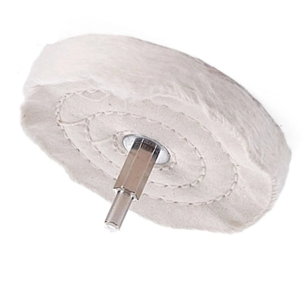 Cotton Polishing Wheel with 6mm Shank for Drill Buffing