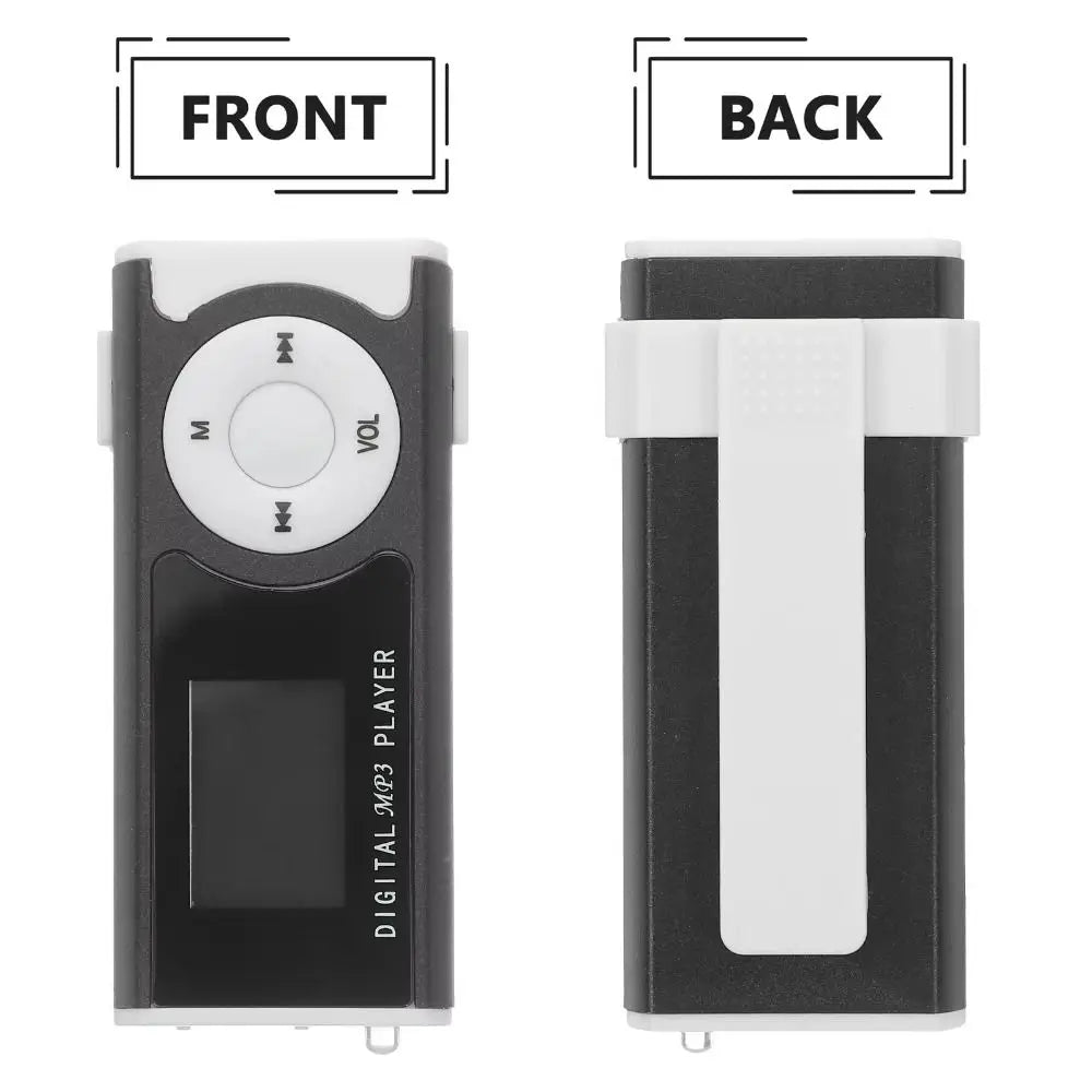 Portable Clip-On MP3 Player with Metal Body and LCD Screen