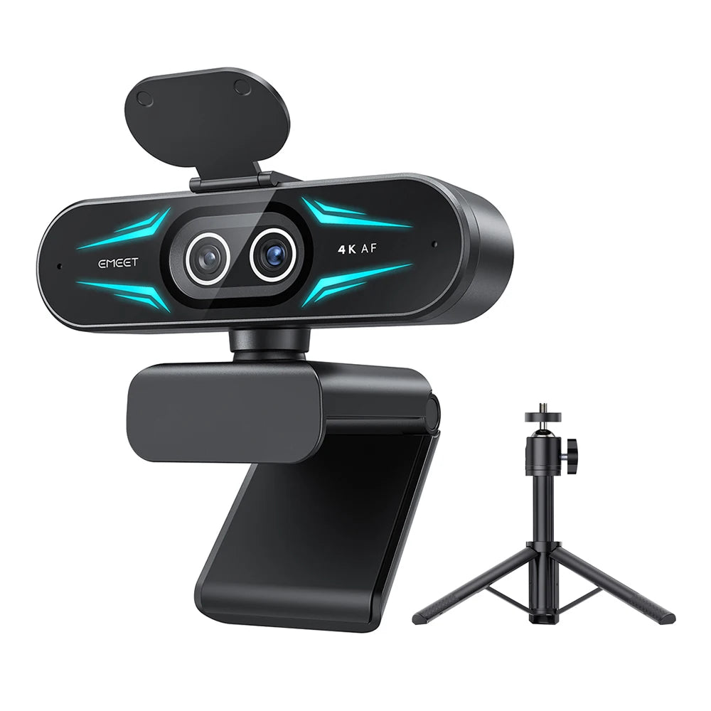 EMEET C60E 4K Dual-Camera Webcam with RGB Lighting